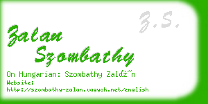 zalan szombathy business card